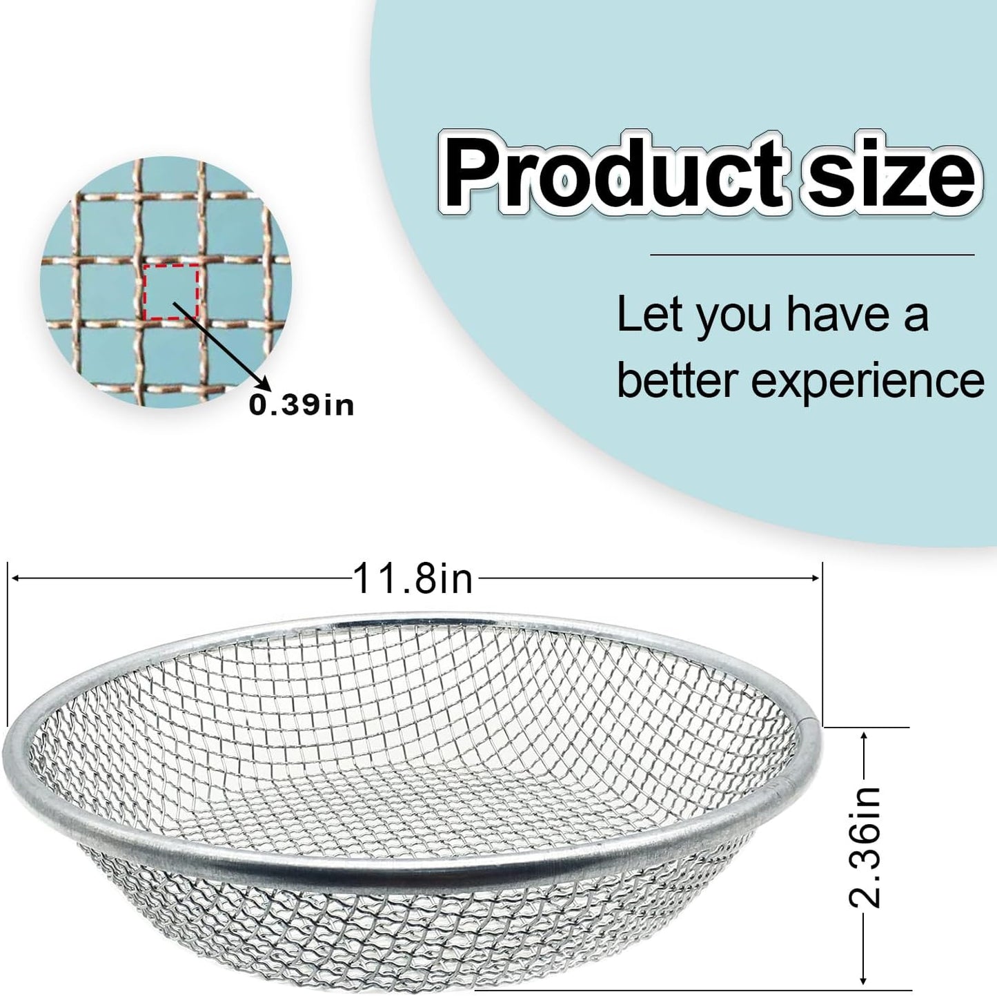 3/8 Inch Soil Sifter for Gardening, Rock Sifter for 5gallon,Compost Sifter Dirt Sifter,Captures Dirt Rocks Sawdust