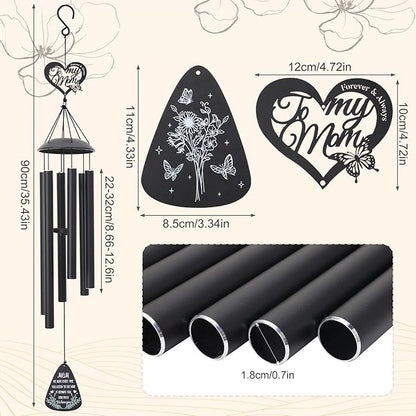 Gifts for Mom 35'' Moms Wind Chimes Christmas Best Gift for Mom Mother Birthday Gift from Daughter Son Love Reminder Gifts Windchimes Outside for Birthday Mother's Day Thanksgiving