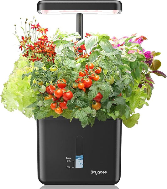 Indoor Garden Growing Systems Self-Watering Plant Pot Smart Gardening System with 17 Watts LED Grow Light Auto Timer Gardening Plant Gifts for Dad Mom Plant Pot for vegetables herbs(No Seeds&Soil)