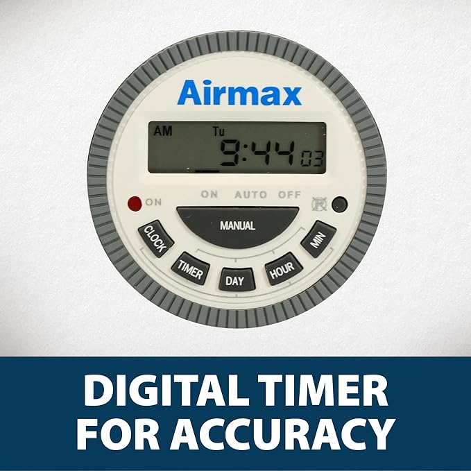 Airmax PondSeries Floating Fountain for Pond & Lake, Water Cooled Motor with 3 Spray Pattern Nozzles for Surface Aeration, 1/2 HP, 115 Volt, 100' Power Cord