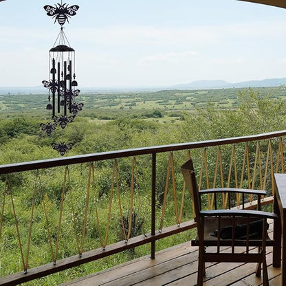 Bees Wind Chimes Outside Decor, Memorial Wind Chimes, Mobile Bee Bells, Music Wind Catcher, Bee Wind Chime for Home, Tree, Yard, Patio, Garden Decoration, Gifts for Bee Lovers, Festival Gifts for Mom