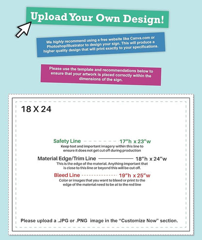 50 pack 24x18" Double Sided Customizable Outdoor Yard Sign made from Corrugated Plastic with Metal "H" Stake, Easy to Design, Sign for Business, Garage or Yard Sale, Home, Office, (24" x 18" - Qty 50)