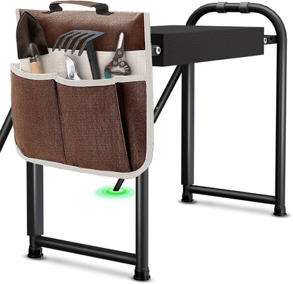 seasky Foldable Garden Kneeling and Seat, Anti-Tipping Garden Bench Widened Thick Soft Kneeling Pad, Heavy Duty Gardening Stool with Tool Bag,Gardening Gift for Women