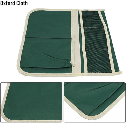 Foldable Garden Kneeler Stool With Waterproof Side Pouch For Tools, Portable Outdoor Seat And Kneeling Pad For Gardening, Yard Work, Planting, Weeding, And Comfortable Support In Green