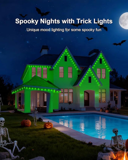 XINKAITE 100ft Permanent Outdoor Lights for House, 2025 Eave Lighting with App/Remote Control, IP67 Waterproof smartlight for Christmas, Halloween, Holiday, Party, Daily