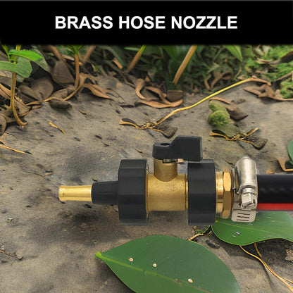 Brass Hose Nozzle, Adjustable Twist hose Sprayer, Jet Sweeper Nozzle for Hand Watering Plants and Lawn, Car Washing, Patio and Pet