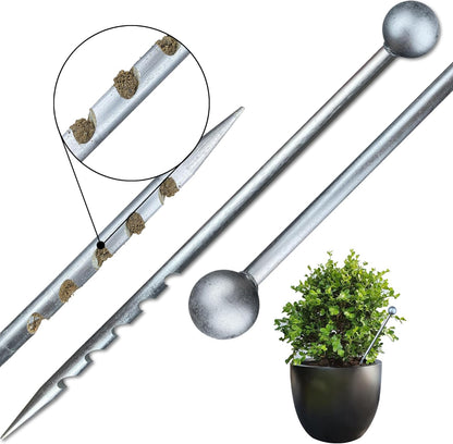 10"x Diameter 0.27" Soil Probe Stainless Steel Soil Sampler Probe Soil Moisture Probe for Plants No Batteries Required Moisture Meter for Plant Garden Farm Soil Sampling
