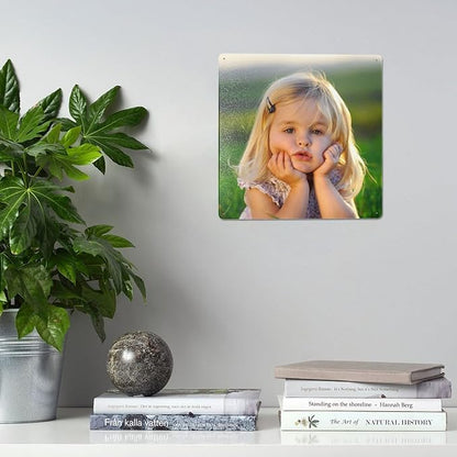 Custom Weatherproof Metal Signs for Outdoor Indoor Personalized Design Your Own Message Image Text Steel Sign for Home Wall Decor Business Road Square 12x12 Inch