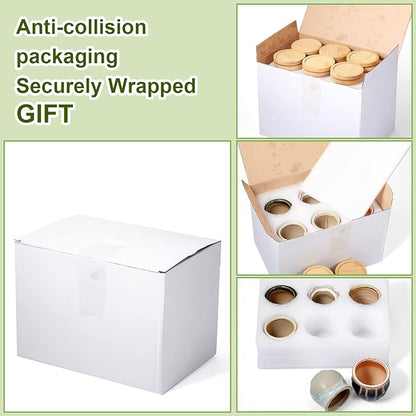 Remerry 12 Pcs Small Succulent Pots Bulk with Drainage Assorted 2.5 Inch Mini Ceramic Succulent Planters Pot with Coaster Bamboo Plant Tray Planting Pots for Home Office Garden (Rich Color)