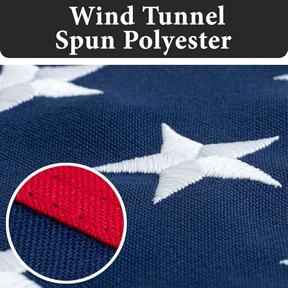 American Flags for Outside 6X10-100% MADE IN THE USA - Indestructible Heavy Duty Spun Polyester US Flag flags 6X10 outdoor-United States Flags Sewn Stripes and Embroidered Stars - FMAA Certified