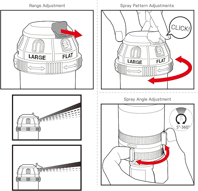 Eden 94156 PRO Metal Telescoping Tripod Adjustable 6-Pattern Mobile Rotary Gear Drive Garden Sprinkler for Yard W/Premium Quick Connect Starter Set