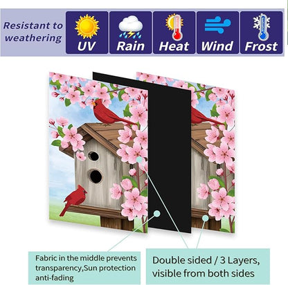 Seasonal Garden Flags Set of 12 Double Sided 12x18 Inch Yard Flags, Small Garden Flags for Outside Featuring Christmas Halloween Fall Winter Spring Easter for Outdoor Garden Holiday Decor All Seasons