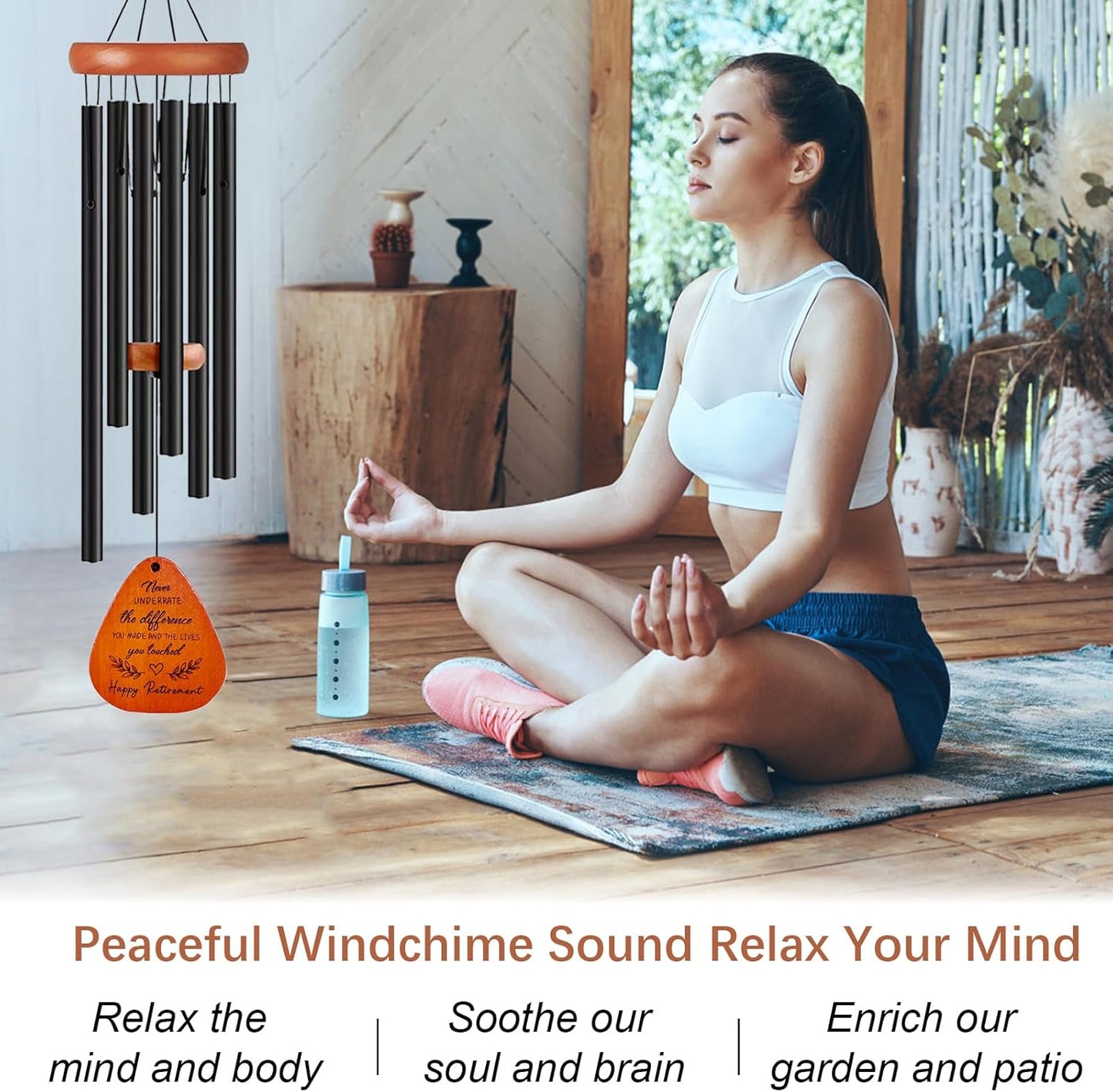 Retirement Gift for Women, 32" Wind Chimes Retirement Gifts, Happy Retirement Gifts for Teacher Nurses Coworker Colleague Boss Friends