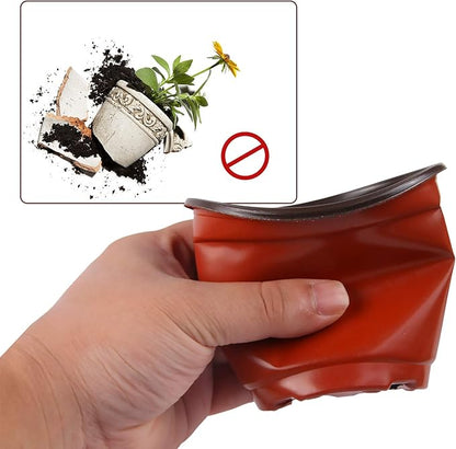 Augshy 150 Pcs 4" Plastic Plants Nursery Pot, Seed Starting Pots for Succulent Seedling Cutting Transplanting