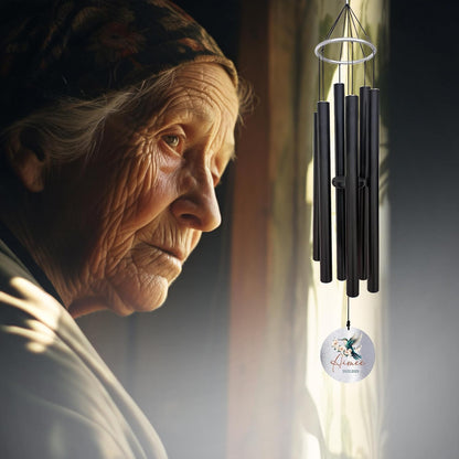 Personalized 36" Bereavement Wind Chimes for Outside, Memorial Gift in Remembrance of a Loved One, Sympathy Gift for Loss of Mother Father Husband, Garden Patio Decor