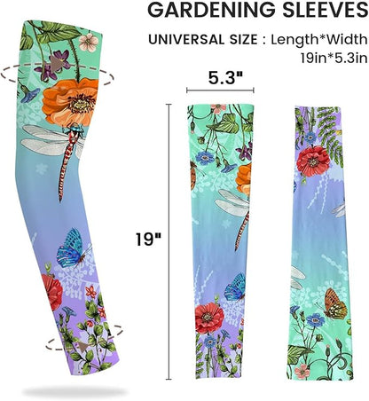 Gardening Sleeves Farm Sun Protection Arm Cooling Sleeves Thorn Proof Garden for Women Men with Thumb Hole