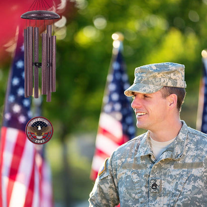 Personalized Wind Chimes for Military, Memory Gifts for US Veteran, Memorial Wind Chimes for Loss Loved One, Sympathy Gifts for Loss Soldiers Navy, Army, Air Force