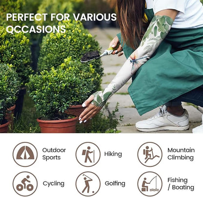 Gardening Sleeves Farm Sun Protection Arm Cooling Sleeves Thorn Proof Garden for Women Men with Thumb Hole