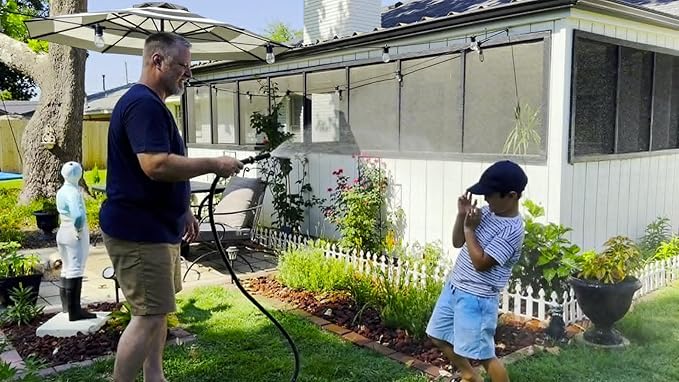 Atlantic Female to Female Heavy Duty Garden Hose 1 ft x 5/8 Inch Black Water Hose Short Connection Leader Hose (1 Foot)