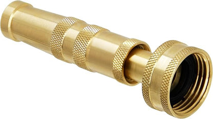ATDAWN Brass Hose Nozzle, Heavy-Duty Brass Adjustable Twist Hose Nozzle, 2 Pack (4")