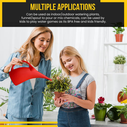 KP KOOL PRODUCTS (1 Pack) 1/2 Gallon Mini Watering can for Outdoor Plants Flower BPA Free (Red)