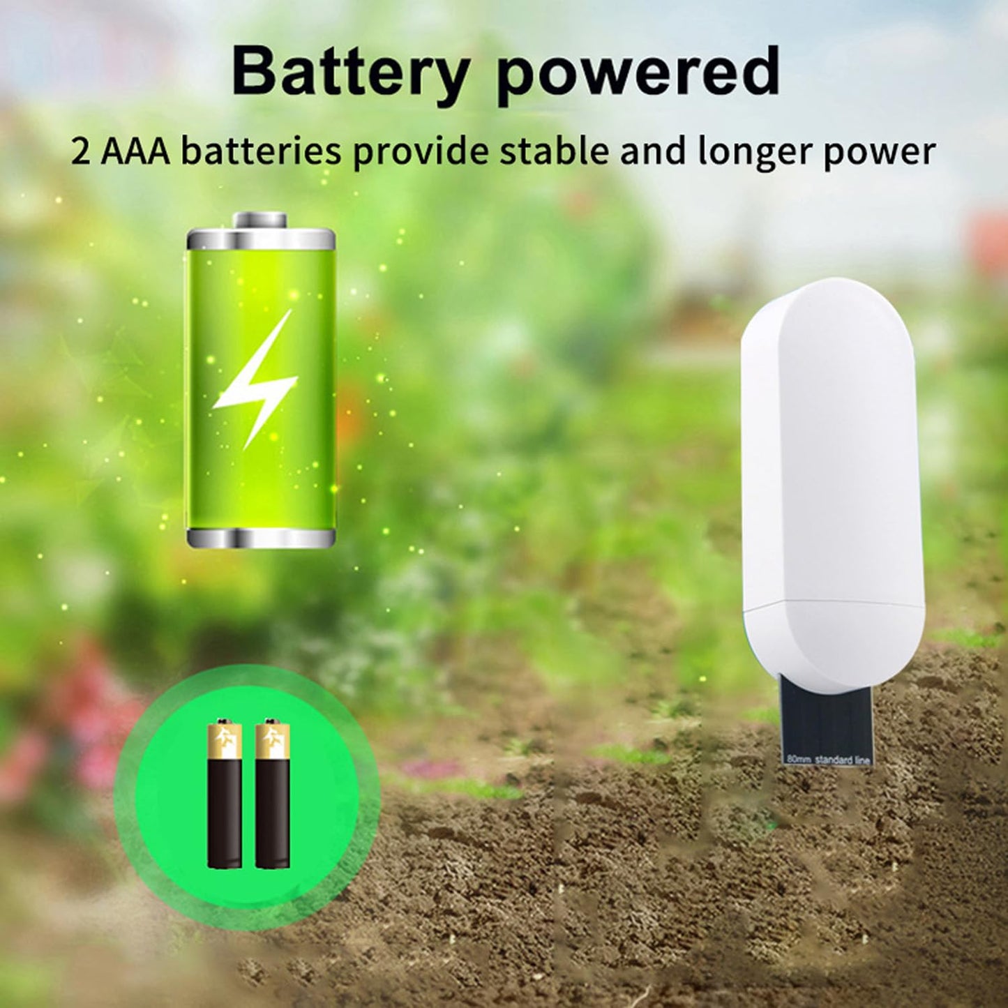 Smart Zigbee Soil Moisture Sensor,Zigbee hub Needed,Accurate Measure Capacitive Probe Moisture/Temperature Meter for Garden Planting Compatible with Homey Hubitat SmartThings Home Assistant