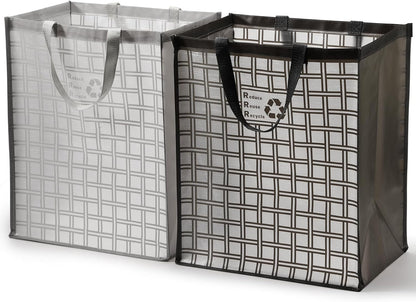 Lily queen Recycle Bin Bags for Kitchen Home Trash Cans Sorting Bins 12 Gallon Set of 2