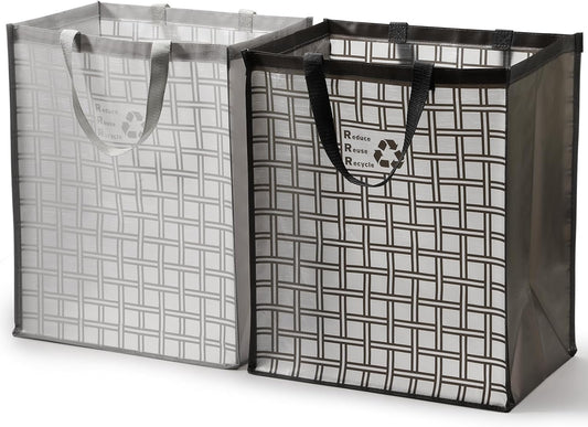 Lily queen Recycle Bin Bags for Kitchen Home Trash Cans Sorting Bins 12 Gallon Set of 2