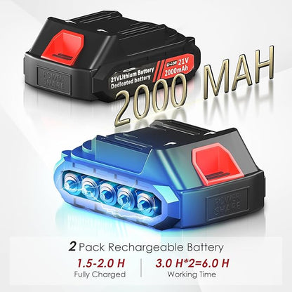 Electric Pruning Shears with Telescopic Rod, 50mm 1.96" Cutting Diameter Cordless Pruner with 2 Rechargeable Batteries, Tree Branch Cutter with SK7 Blade for Gardening Pruning