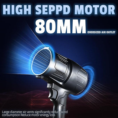 Cordless Leaf Blower Portable Dust Cleaner Handheld Lightweight Blowers for Patio Garden Cleaning, car Blower for Drying,Camping Gift （Black）