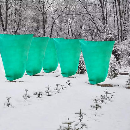 Plant Covers Freeze Protection – 35" × 50" Reusable Plant Protector Bag with Drawstring and Zipper for Plants Trees Shrub, Frost Jacket Warm Blanket for Freeze Frost Protection Season Extension
