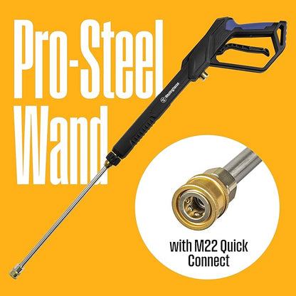 Westinghouse WPX2700e Electric Pressure Washer, 2700 PSI and 1.76 Max GPM, Induction Motor, Onboard Soap Tank, Spray Gun and Wand, 5 Nozzle Set, for Cars/Fences/Driveways/Homes/Patios/Furniture