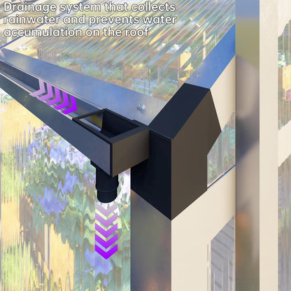 CQZY 6x8 FT Greenhouse for Outdoors,Walk-in Greenhouse for Outside,Silver