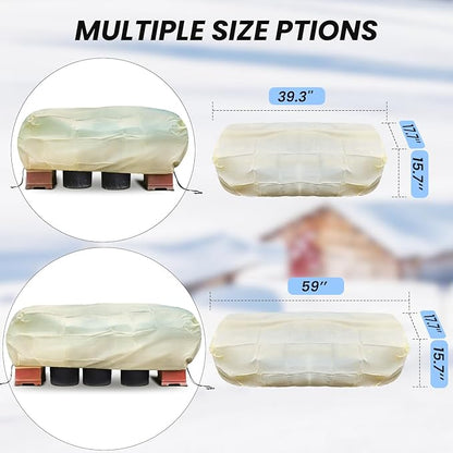 MIXC 2 Packs Plant Covers Freeze Protection, 59" x 19.7" x 21.7" Winter Plant Cover Cold Weather Tree Frost Cloth Warm Blankets Shrub Covers for Outdoor Plant