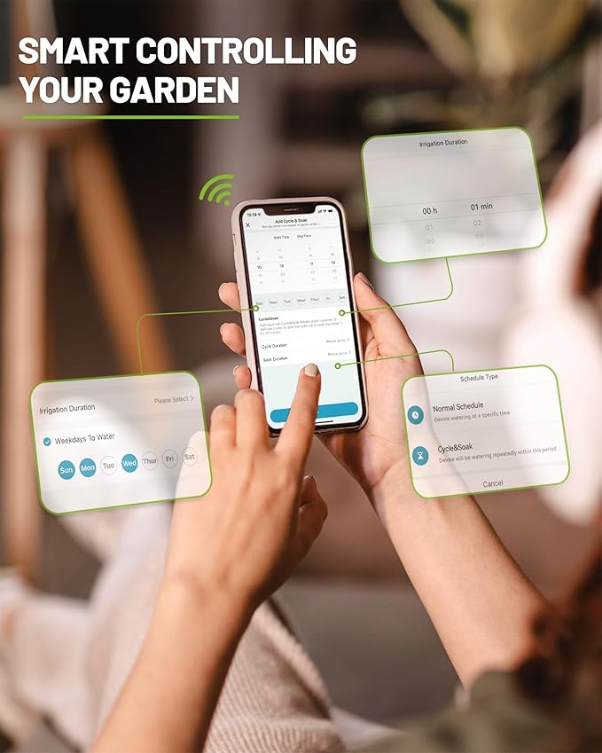 RAINPOINT Sprinkler Timer, WiFi Water Timer for Garden Hose, Smart Irrigation Controller, APP Remote Control (2.4Ghz WiFi Connection)