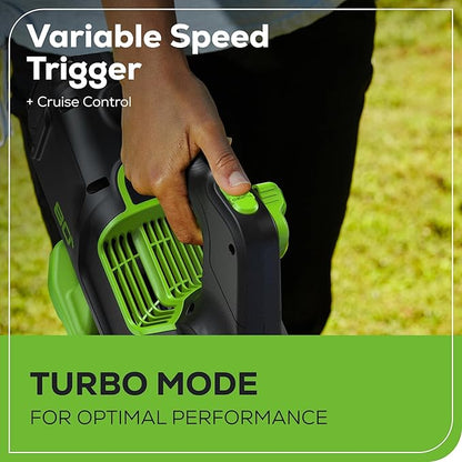 Greenworks 80V (770 CFM/190 MPH) Brushless Cordless Leaf Blower, Commercial-Grade Powerf for Autumn Leaf Composting, Spring Pollen Cleanup and Post-Snow Debris, Includes 4.0Ah Battery & Rapid Charger