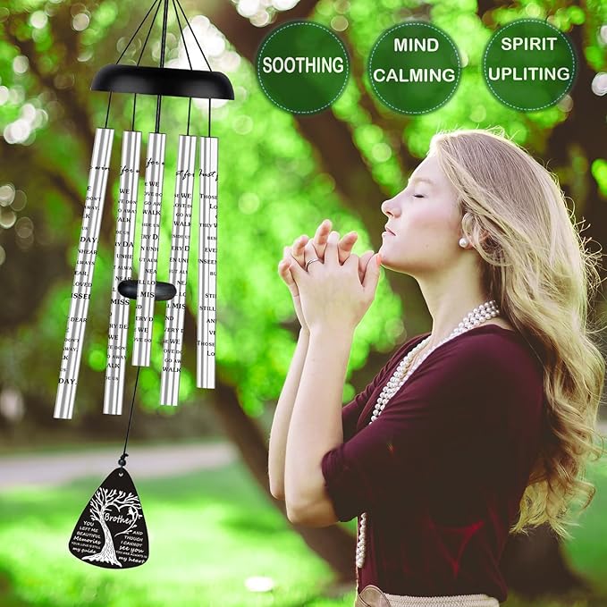 Sympathy Memorial Wind Chimes Bereavement Memorial Gifts for Loss of Brother Sympathy Memorial Gifts for Loss of Loved One in Memory of Brother