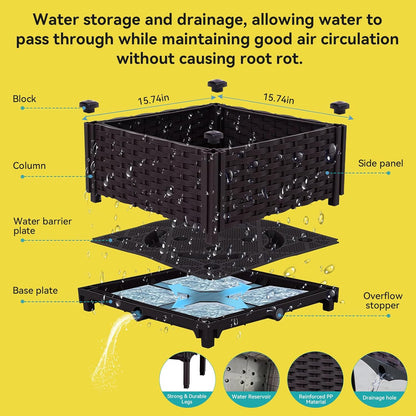 Raised Garden Bed with Legs, Large Planter Box Raised Garden Beds Outdoor, Rectangular Elevated Planter Box for Gardening Vegetables, Flowers, Fruits and Plants (63”*15.7”*14.5”)