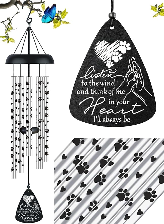 Dog Memorial Gifts for Loss of Dog Pet Bereavement Sympathy Gift Memorial Gifts for Dogs Wind Chime in Memory of Dog Remembrance Passing Away Gift