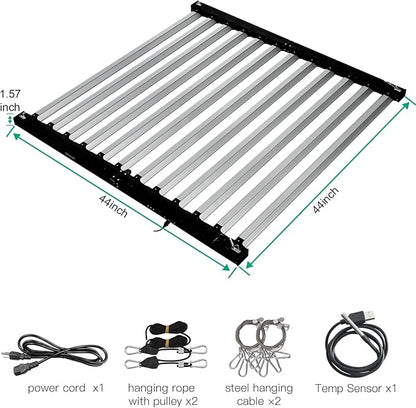SZHLUX 800W LED Grow Light 7×7ft with Timer and Temp Control, Full Spectrum UV&IR Grow Lamp with 2304 Diodes, Sunlight Plant Light for Seedling Veg and Bloom Grow Light Fixtures