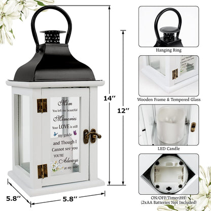 Memorial Lantern - Bereavement Sympathy Gifts for Loss of Mother Memorial Gifts for Loss of Mother Thoughtful Funeral Gifts for Loss of Mother Remembrance Gifts for Loss of Loved One