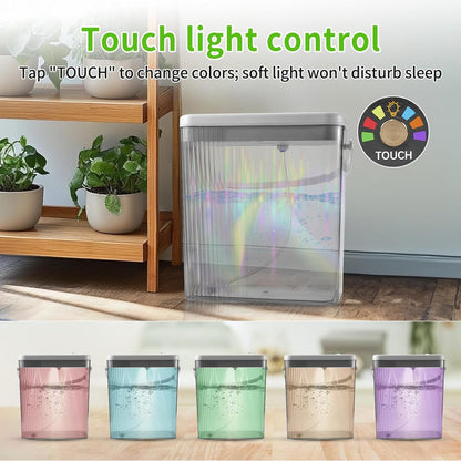 Indoor Drip Irrigation System with 2-Gallon Water Tank, Touch Night Light & Programmable Timer-Self-Watering Kit for 10 Potted Plants