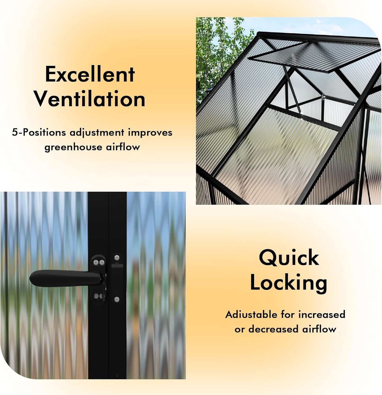 6×4FT Small Greenhouse, Walk in Green Houses for Outside and Garden Planting, Enhanced Aluminum Mini Greenhouse with Electronic Thermometers, Withstands Bad Weather to Protect Vegetable or Plants