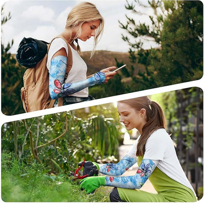 Gardening Sleeves Farm Sun Protection Arm Cooling Sleeves Thorn Proof Garden for Women Men with Thumb Hole