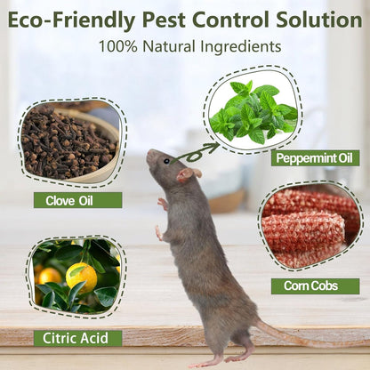 Mouse Rodent Repellent, Peppermint & Lemon Oil Mice Repellent Balls - 24 Pack Natural Rodent Deterrent for Indoor/Outdoor Use, Family & Pet Safe, Long-Lasting Insect Repellent for Home, Garden, Garage