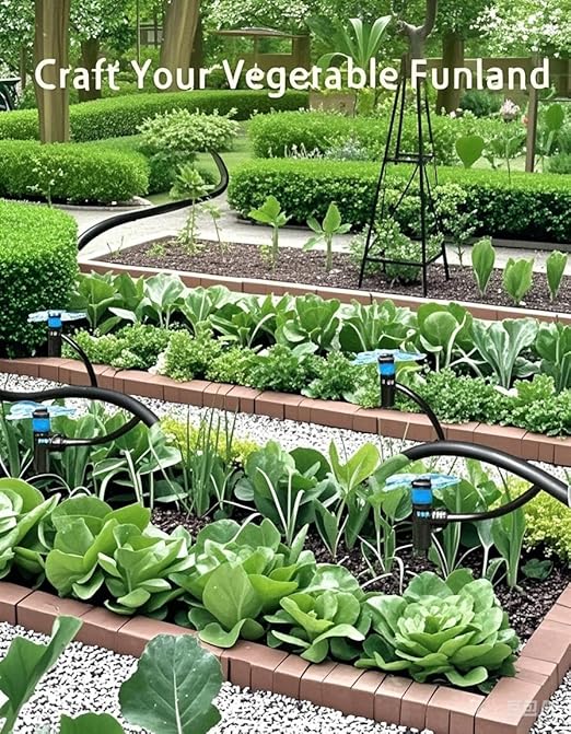 35Pcs Push-to-Fit Drip Irrigation Emitters for 1/4" Irrigation Tubing,360 Degree Adjustable Water Flow Emitters Irrigation Drippers for Garden Watering System