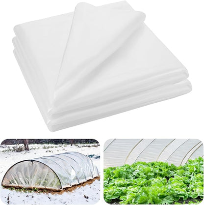 Alphatool Greenhouse Cover Plastic Sheeting - 8 x 24 ft Plant Covers Freeze Protection, Frost Cloths for Outdoor Plants, Clear Floating Row Cover for Outdoors Garden Plants Vegetables Crops