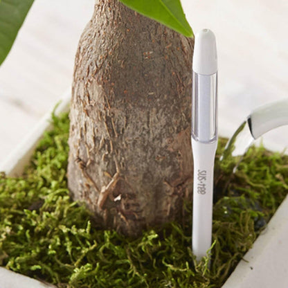 Sustee Aquameter, White, Medium, Set of 2 - Soil Moisture Meter for Potted Plants - Plant Water Sensor (Refillable Style)