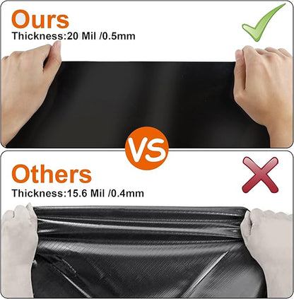 7 x 10 FT Pond Liner, 20 Mil Fish Pond HDPE Liner, Pond Liners for Outdoor Ponds, Koi Ponds, Garden Fountain, Waterfall