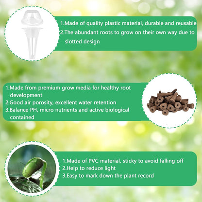 125pcs Hydroponic Seed Pods Kit, Grow Anything Kit Compatible with Hydroponics Supplies from All Brands, Hydroponic Indoor Garden Accessories with 50 Grow Sponges, 50 Pod Labels for Growing System